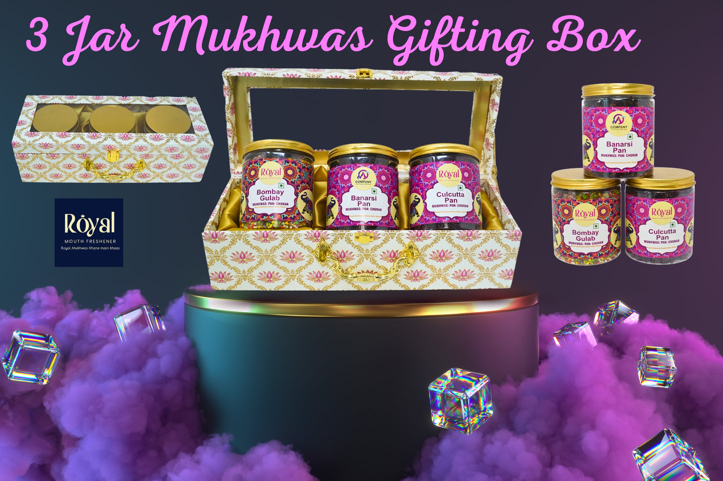 3 Jar Mukhwas Gifting Box