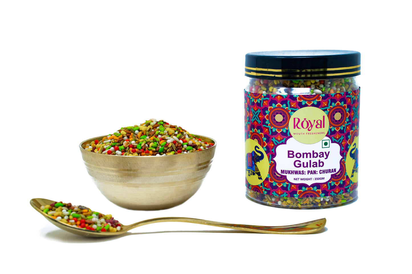 Bombay Gulab Mukhwas: Exquisite Indian Mouth Freshener -350 gm