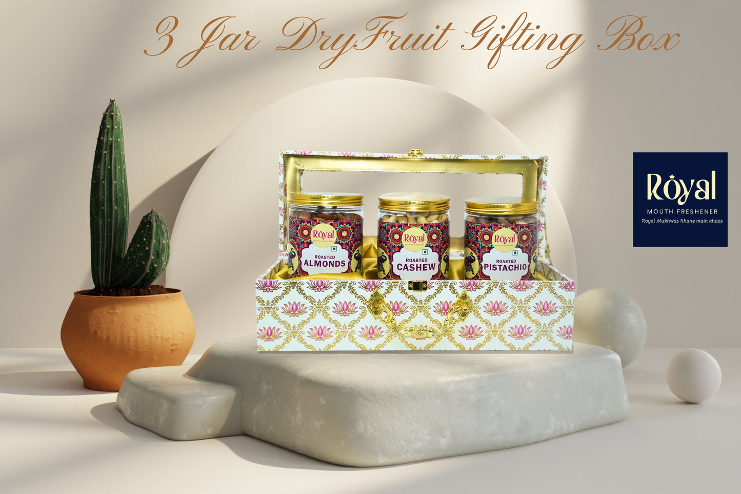 3 Jar DryFruit Gifting Box